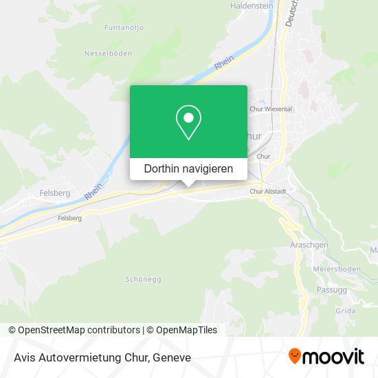 Avis Autovermietung Chur Karte