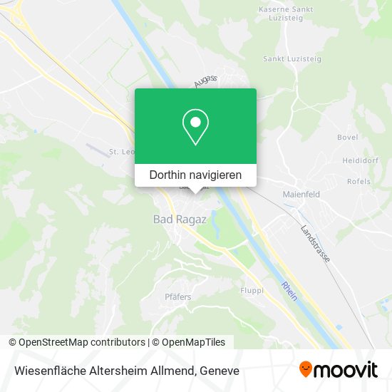 Wiesenfläche Altersheim Allmend Karte