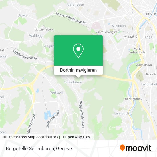 Burgstelle Sellenbüren Karte
