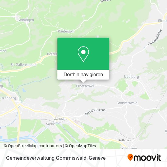 Gemeindeverwaltung Gommiswald Karte