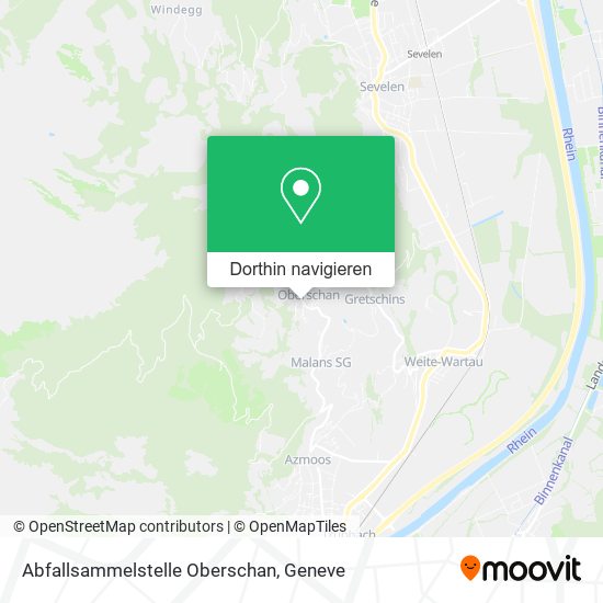 Abfallsammelstelle Oberschan Karte