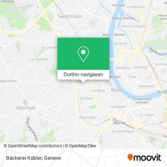 Bäckerei Kübler Karte