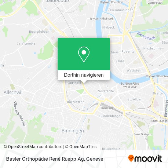 Basler Orthopädie René Ruepp Ag Karte