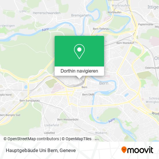 Hauptgebäude Uni Bern Karte