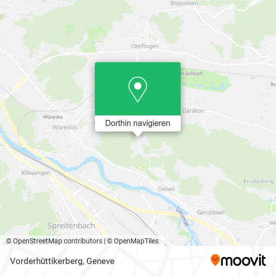 Vorderhüttikerberg Karte