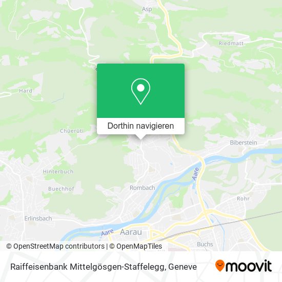 Raiffeisenbank Mittelgösgen-Staffelegg Karte