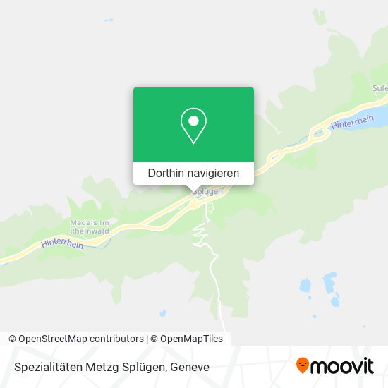 Spezialitäten Metzg Splügen Karte