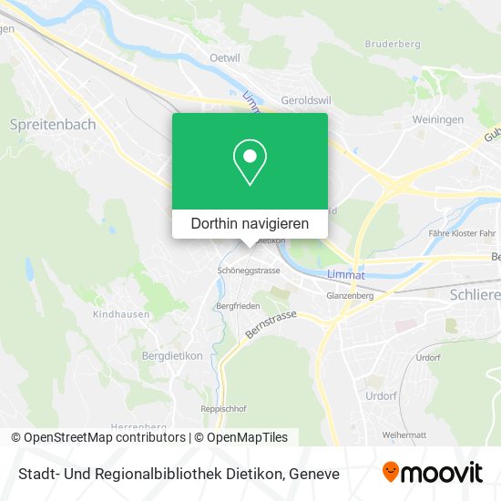 Stadt- Und Regionalbibliothek Dietikon Karte