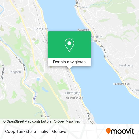 Coop Tankstelle Thalwil Karte