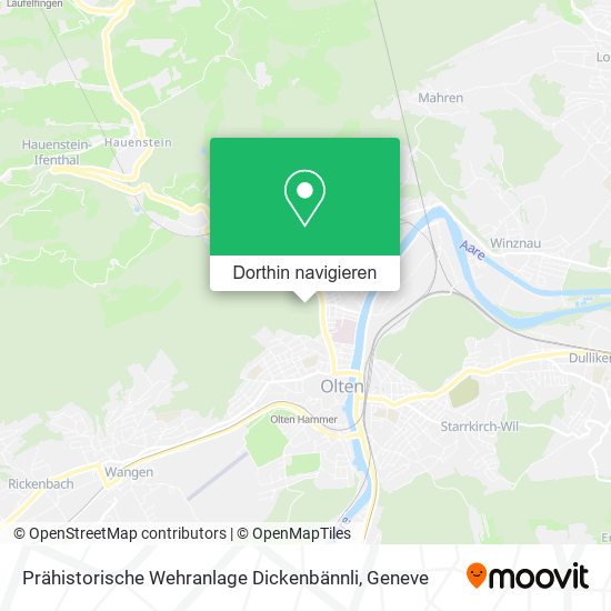 Prähistorische Wehranlage Dickenbännli Karte