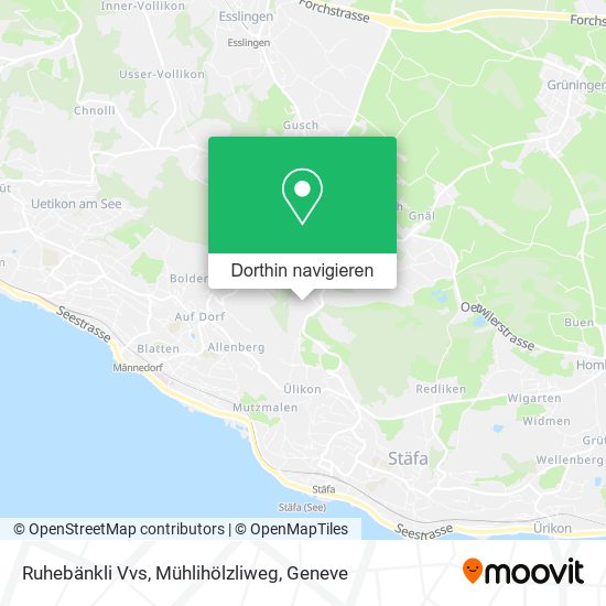 Ruhebänkli Vvs, Mühlihölzliweg Karte