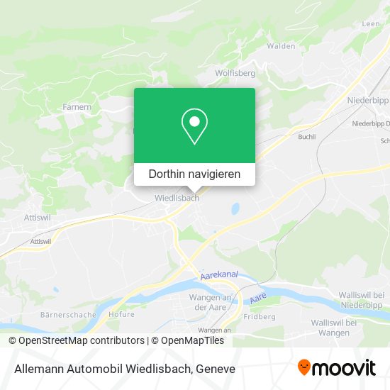 Allemann Automobil Wiedlisbach Karte