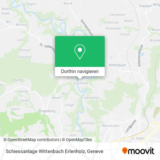 Schiessanlage Wittenbach Erlenholz Karte