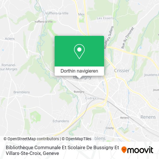 Bibliothèque Communale Et Scolaire De Bussigny Et Villars-Ste-Croix Karte