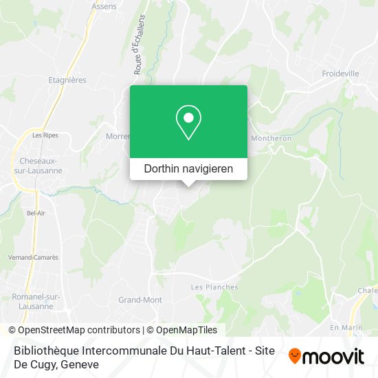 Bibliothèque Intercommunale Du Haut-Talent - Site De Cugy Karte