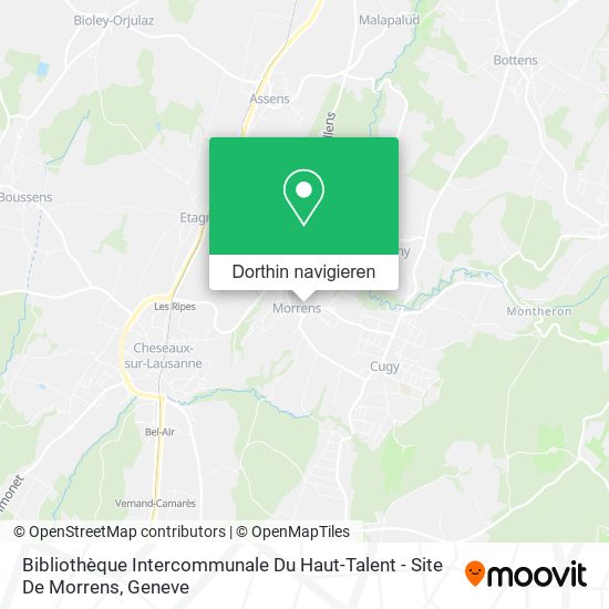 Bibliothèque Intercommunale Du Haut-Talent - Site De Morrens Karte