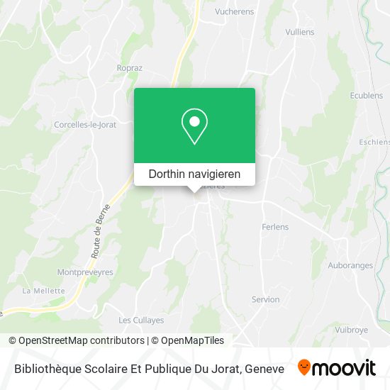 Bibliothèque Scolaire Et Publique Du Jorat Karte
