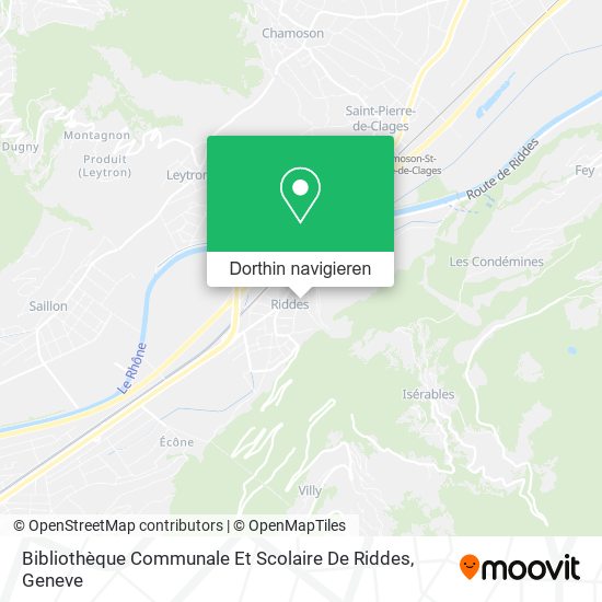 Bibliothèque Communale Et Scolaire De Riddes Karte
