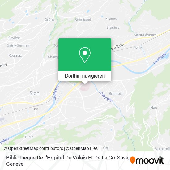 Bibliothèque De L'Hôpital Du Valais Et De La Crr-Suva Karte