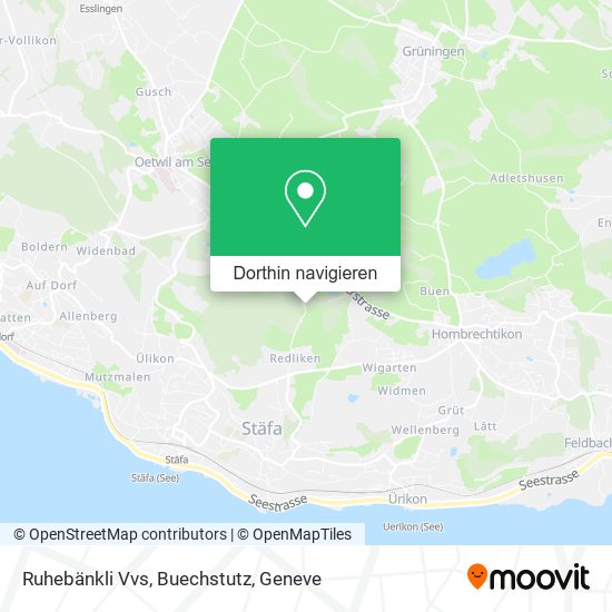 Ruhebänkli Vvs, Buechstutz Karte