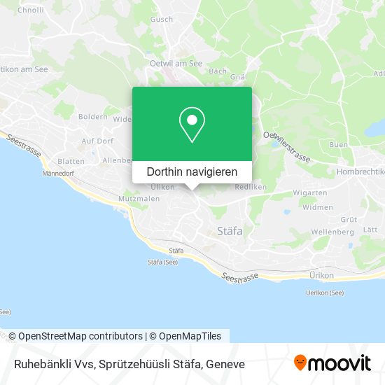 Ruhebänkli Vvs, Sprützehüüsli Stäfa Karte