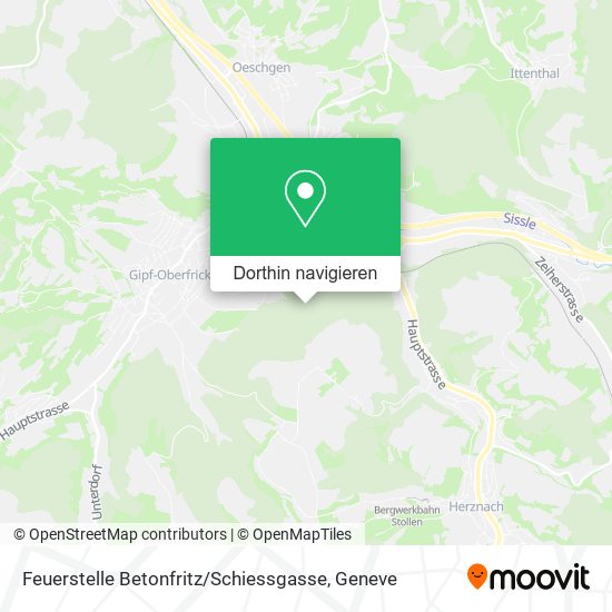 Feuerstelle Betonfritz / Schiessgasse Karte