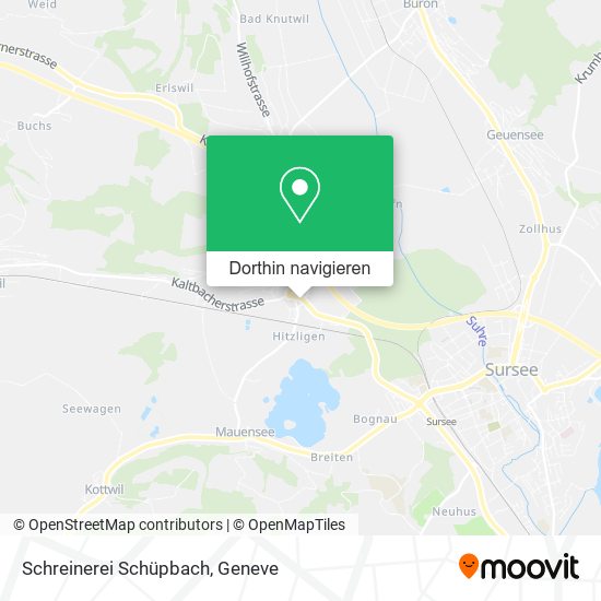 Schreinerei Schüpbach Karte