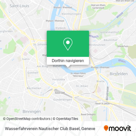Wasserfahrverein Nautischer Club Basel Karte