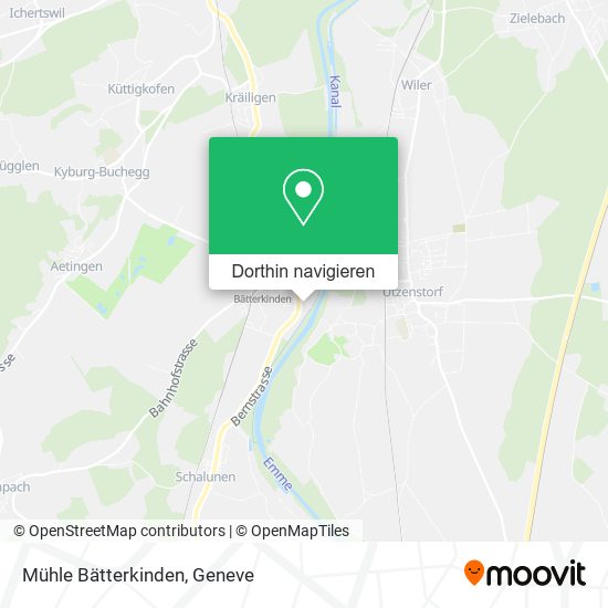 Mühle Bätterkinden Karte