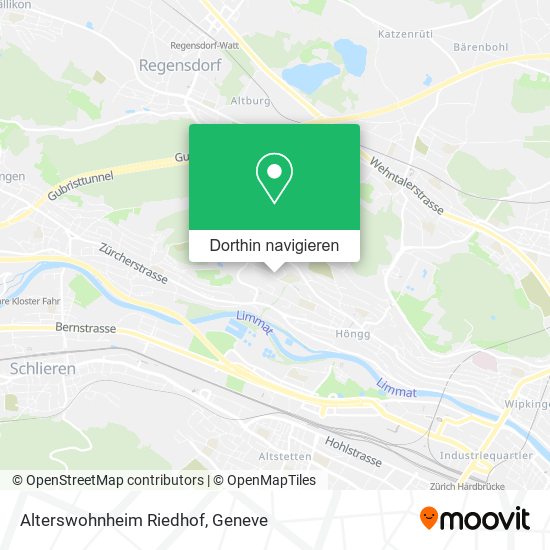 Alterswohnheim Riedhof Karte