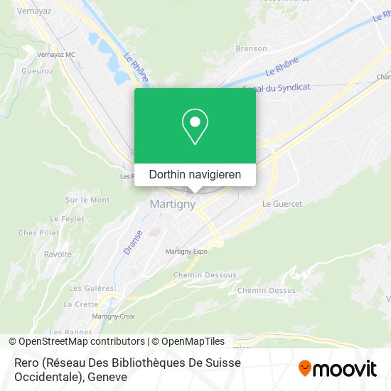 Rero (Réseau Des Bibliothèques De Suisse Occidentale) Karte