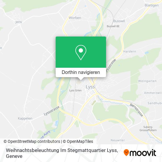 Weihnachtsbeleuchtung Im Stegmattquartier Lyss Karte