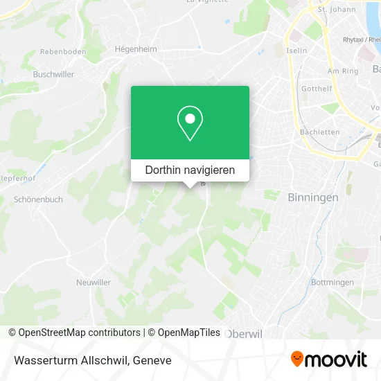 Wasserturm Allschwil Karte