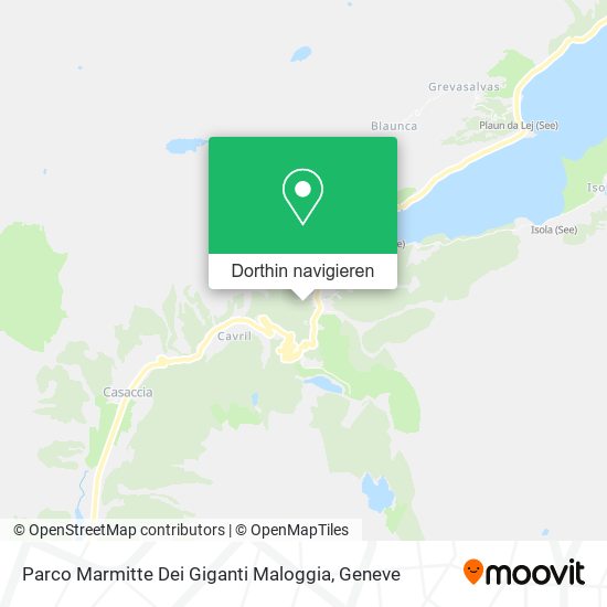 Parco Marmitte Dei Giganti Maloggia Karte