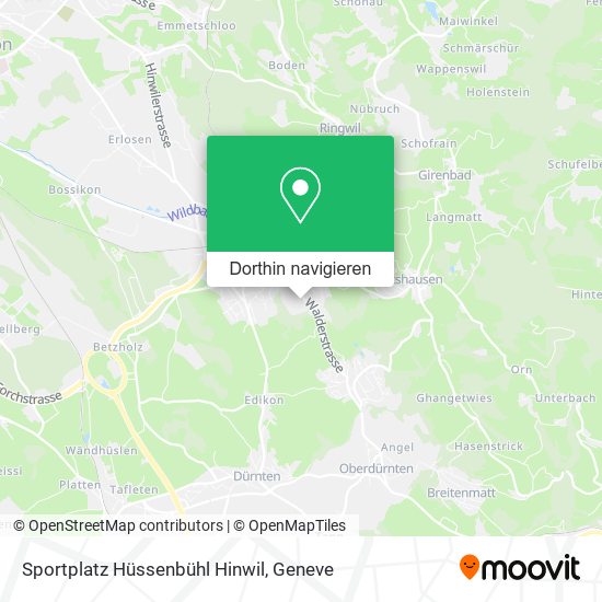 Sportplatz Hüssenbühl Hinwil Karte