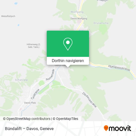 Bündalift – Davos Karte