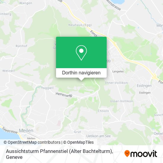Aussichtsturm Pfannenstiel (Alter Bachtelturm) Karte