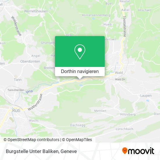 Burgstelle Unter Baliken Karte