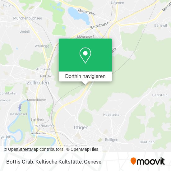 Bottis Grab, Keltische Kultstätte Karte