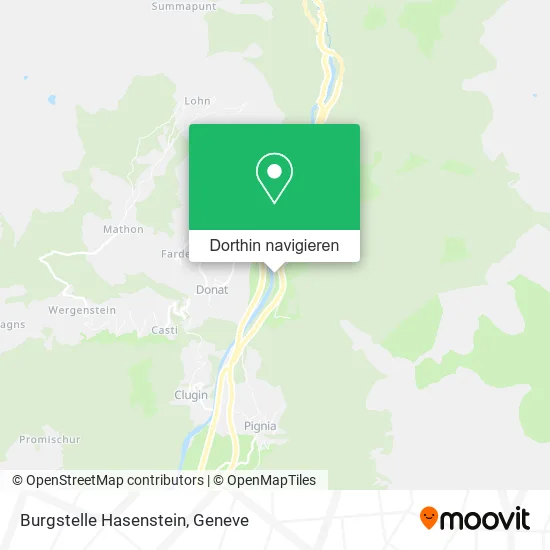 Burgstelle Hasenstein Karte