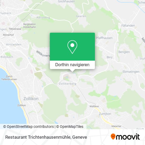 Restaurant Trichtenhausenmühle Karte