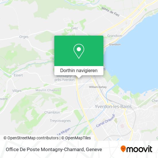 Office De Poste Montagny-Chamard Karte
