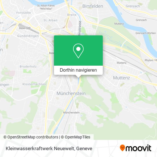Kleinwasserkraftwerk Neuewelt Karte