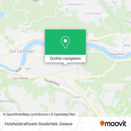 Holzheizkraftwerk Sisslerfeld Karte