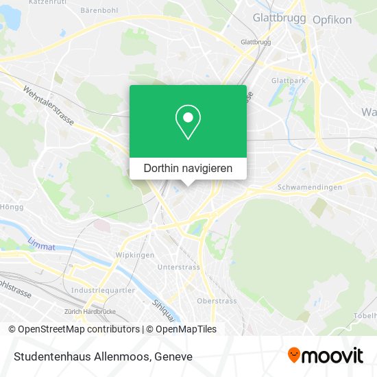 Studentenhaus Allenmoos Karte
