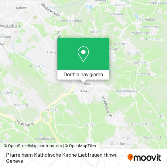Pfarreiheim Katholische Kirche Liebfrauen Hinwil Karte