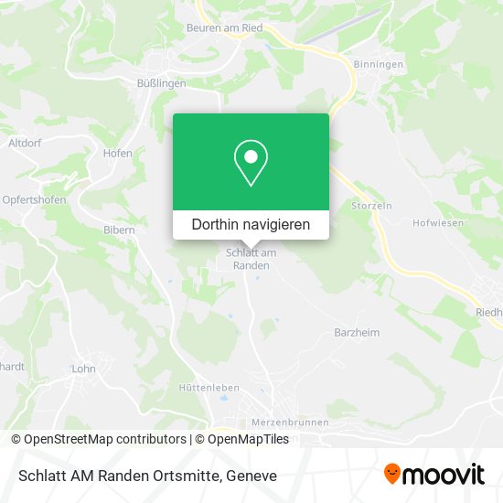 Schlatt AM Randen Ortsmitte Karte