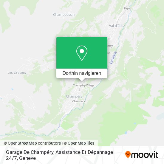 Garage De Champéry, Assistance Et Dépannage 24 / 7 Karte