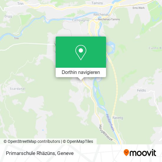 Primarschule Rhäzüns Karte