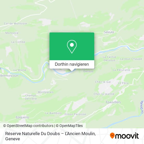 Réserve Naturelle Du Doubs – LʼAncien Moulin Karte